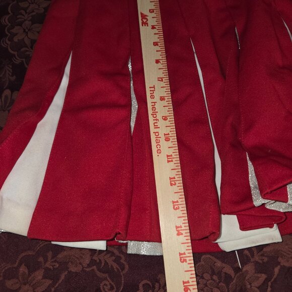 Red White School Pep Threads Cheerleading Cheer Uniform Size 10 Belt Not Include - Picture 10 of 10